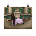 Matte Horizontal Poster—Reverie at the Fountain