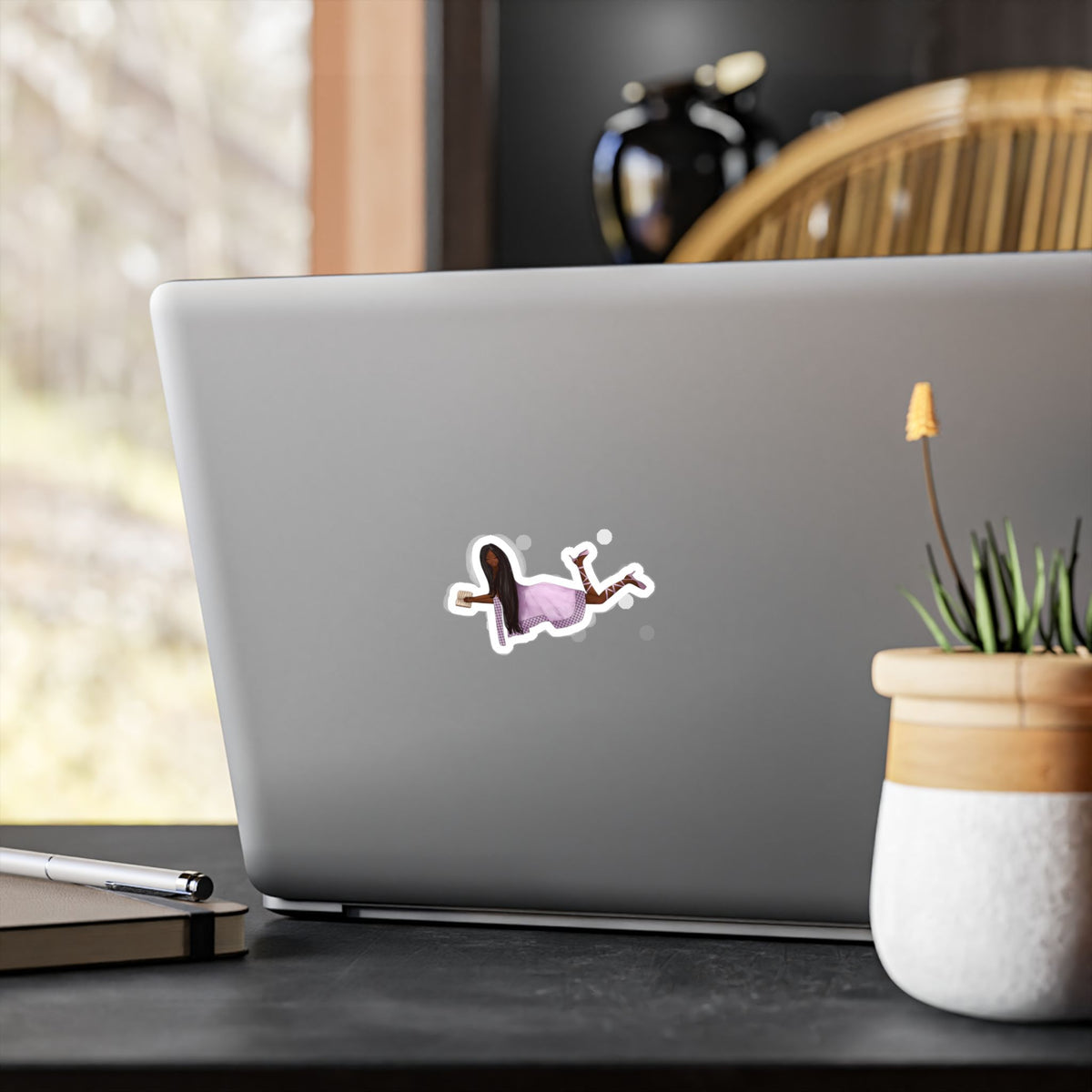 Sticker—Daydreaming at the Fountain