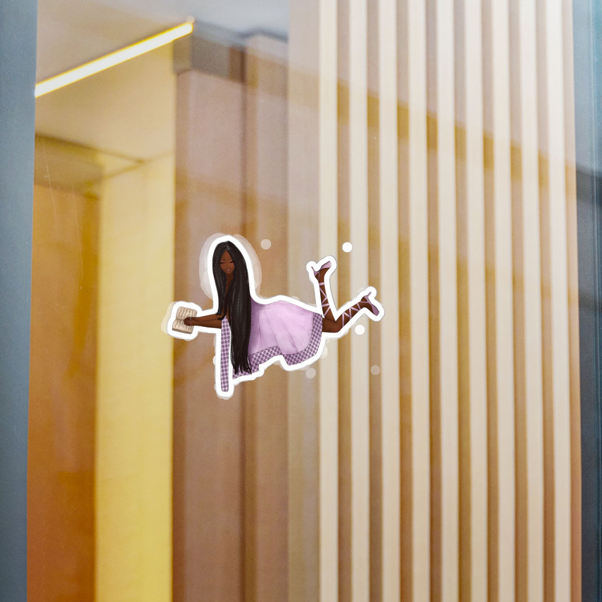 Sticker—Daydreaming at the Fountain