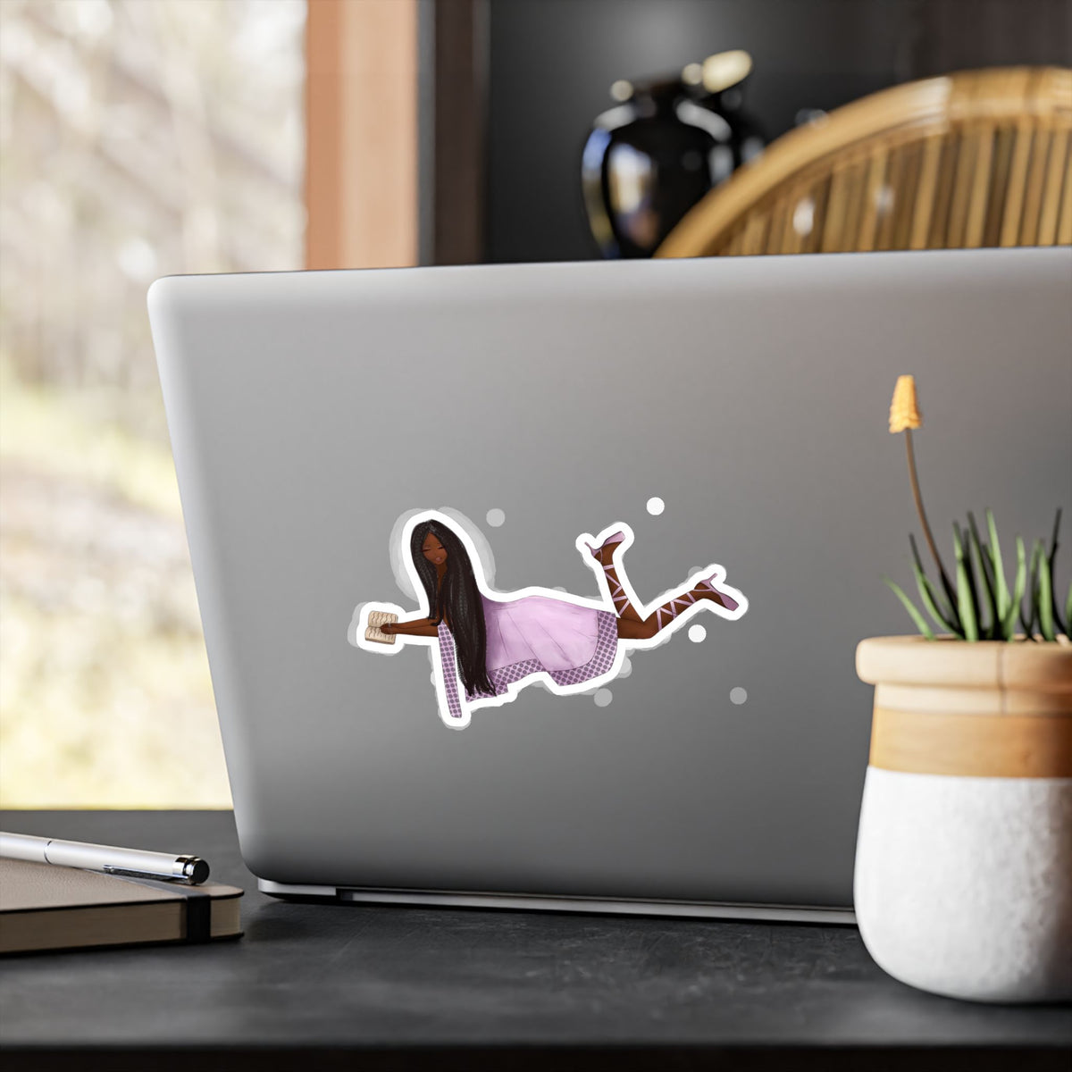 Sticker—Daydreaming at the Fountain